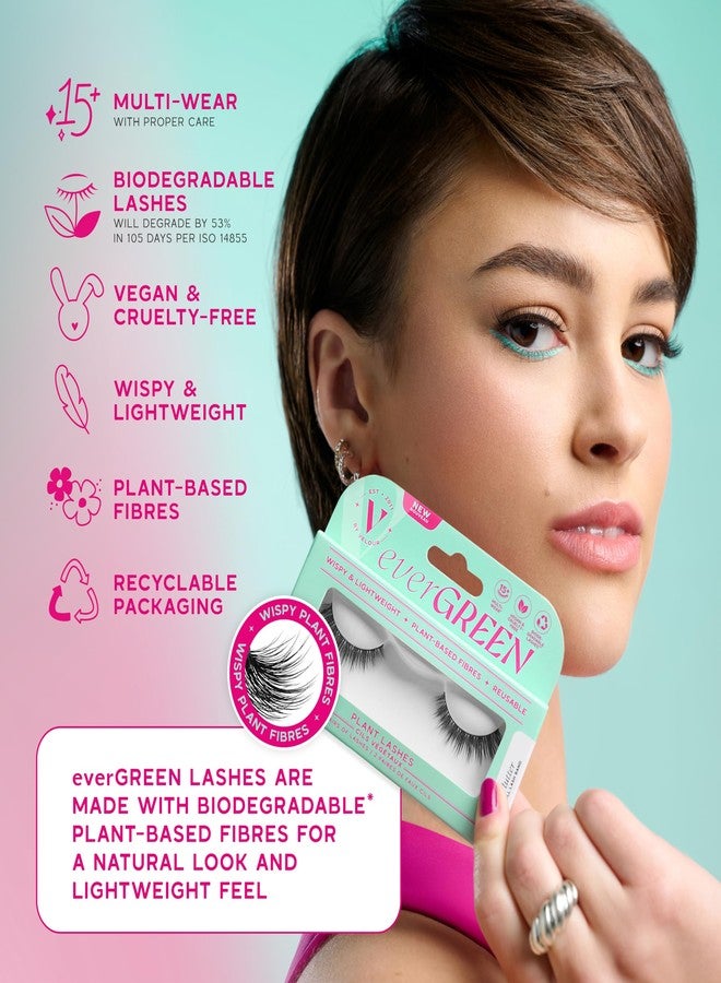 Velour everGREEN Plant Lashes, Half Lashes, Strip Lashes, Natural Wispy Eyelashes, Fake Eyelashes, Plant Based Fibres, Flared & Natural Volume (Floral Flare) Half Lash - Image 5